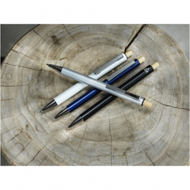 Logotrade promotional product picture of: Cyrus recycled aluminium ballpoint pen (blue ink)