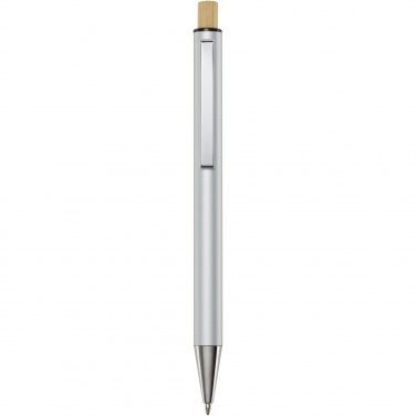 Logo trade promotional merchandise picture of: Cyrus recycled aluminium ballpoint pen (blue ink)