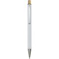 Cyrus recycled aluminium ballpoint pen, White