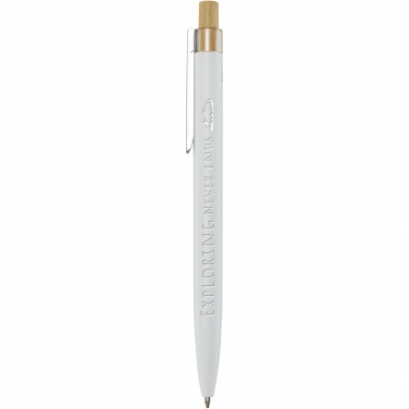 Logo trade promotional merchandise image of: Nooshin recycled aluminium ballpoint pen  (blue ink)