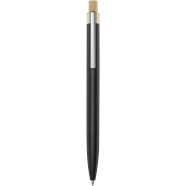 Logo trade promotional gifts picture of: Nooshin recycled aluminium ballpoint pen (black ink)