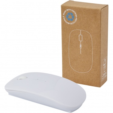 Logo trade promotional product photo of: Menlo RCS recycled plastic wireless mouse 