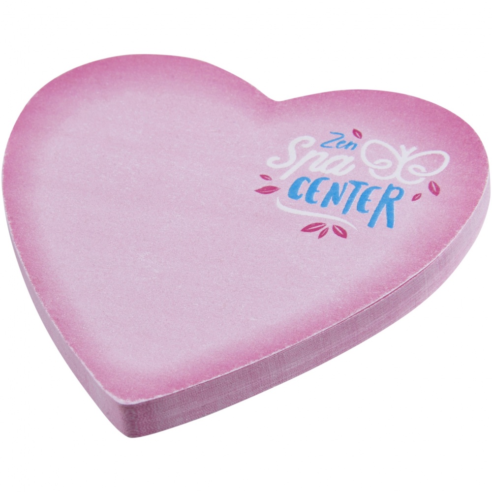 Logo trade corporate gifts picture of: Sticky-Mate® heart-shaped recycled sticky notes