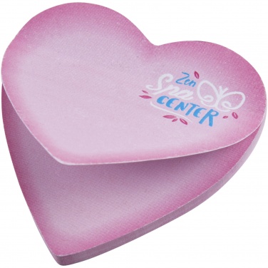 Logo trade promotional giveaway photo of: Sticky-Mate® heart-shaped recycled sticky notes