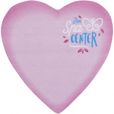 Logo trade promotional products image of: Sticky-Mate® heart-shaped recycled sticky notes