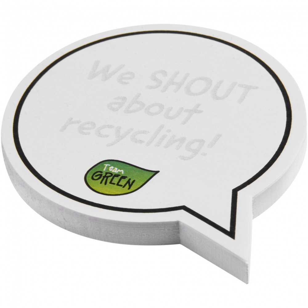 Logotrade corporate gift image of: Sticky-Mate® speech bubble-shaped recycled sticky notes