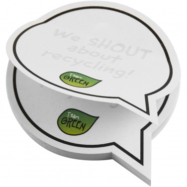 Logo trade promotional merchandise image of: Sticky-Mate® speech bubble-shaped recycled sticky notes