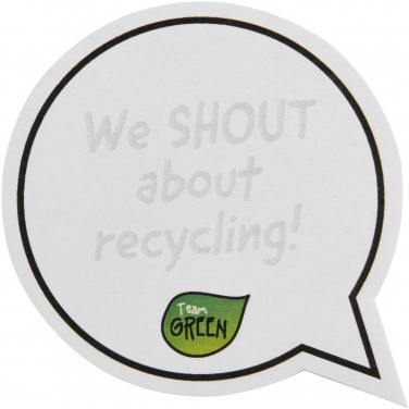 Logo trade promotional items picture of: Sticky-Mate® speech bubble-shaped recycled sticky notes