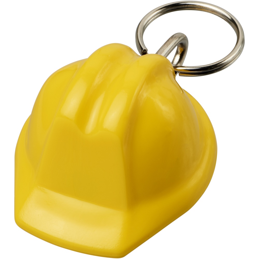 Logo trade promotional gift photo of: Kolt hard hat-shaped recycled keychain