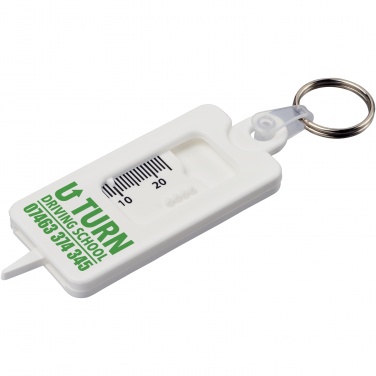 Logo trade promotional gift photo of: Kym recycled tyre tread check keychain