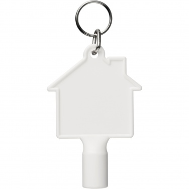 Logotrade promotional merchandise image of: Maximilian house-shaped recycled utility key keychain