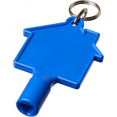 Logotrade advertising products photo of: Maximilian house-shaped recycled utility key keychain