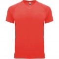 Bahrain short sleeve men's sports t-shirt, Fluor Coral