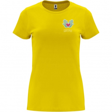 Logo trade advertising products image of: Capri short sleeve women's t-shirt