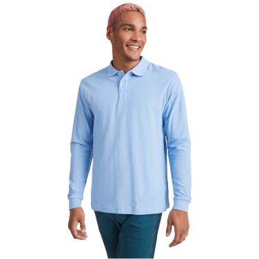 Logo trade corporate gifts image of: Estrella long sleeve men's polo