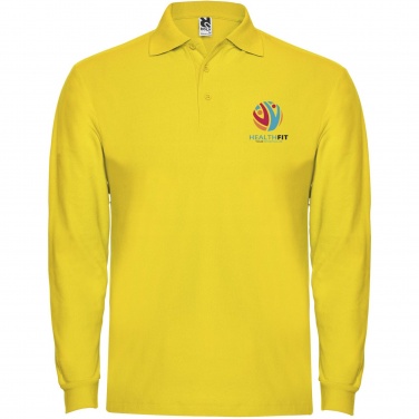 Logo trade promotional gifts picture of: Estrella long sleeve men's polo