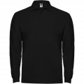 Estrella long sleeve men's polo, Solid black