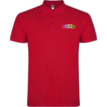 Logo trade promotional giveaways image of: Star short sleeve kids polo