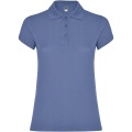 Star short sleeve women's polo, Riviera Blue