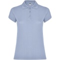 Star short sleeve women's polo, Zen Blue