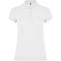 Star short sleeve women's polo, White