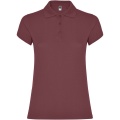 Star short sleeve women's polo, Berry Red