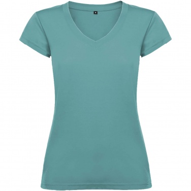 Logo trade promotional item photo of: Victoria short sleeve women's v-neck t-shirt