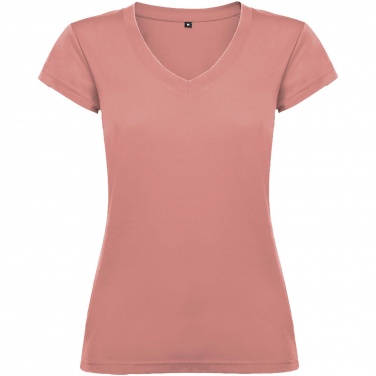 Logo trade promotional merchandise image of: Victoria short sleeve women's v-neck t-shirt