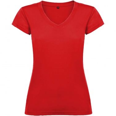 Logo trade corporate gifts image of: Victoria short sleeve women's v-neck t-shirt