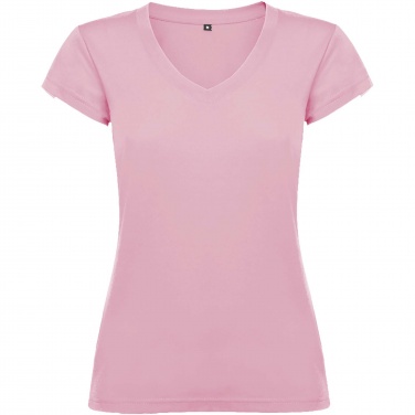 Logo trade promotional giveaway photo of: Victoria short sleeve women's v-neck t-shirt