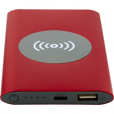 Logotrade corporate gift image of: Juice 4000 mAh Type-C recycled aluminium wireless power bank 