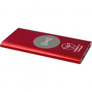 Logo trade promotional gifts image of: Juice 8000 mAh Type-C recycled aluminium wireless power bank