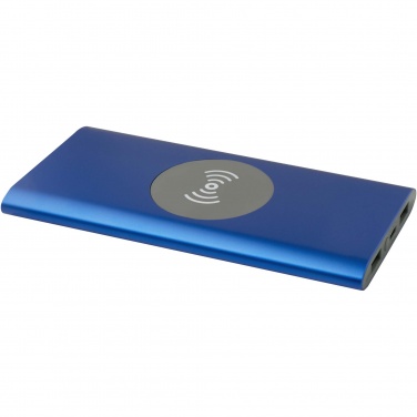 Logo trade promotional item photo of: Juice 8000 mAh Type-C recycled aluminium wireless power bank