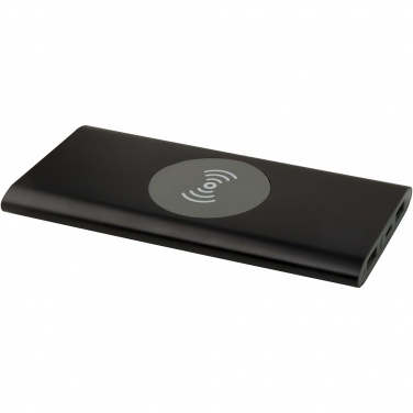 Logo trade promotional merchandise photo of: Juice 8000 mAh Type-C recycled aluminium wireless power bank