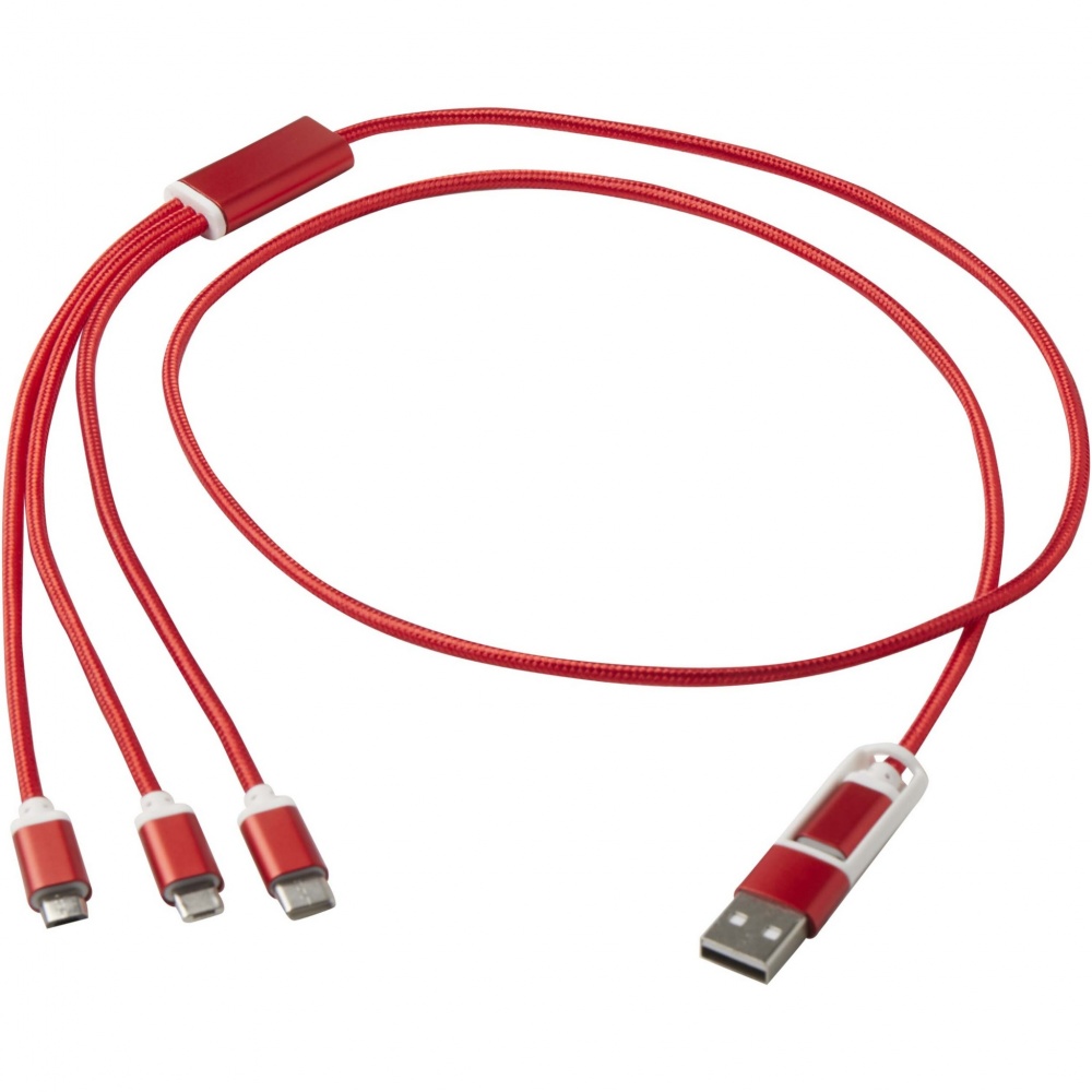 Logotrade promotional item image of: Versatile 5-1 recycled aluminium charging cable