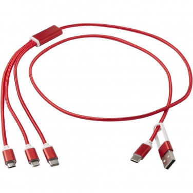 Logotrade promotional item image of: Versatile 5-1 recycled aluminium charging cable