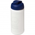 Baseline Rise 500 ml sport bottle with flip lid, White / Blue