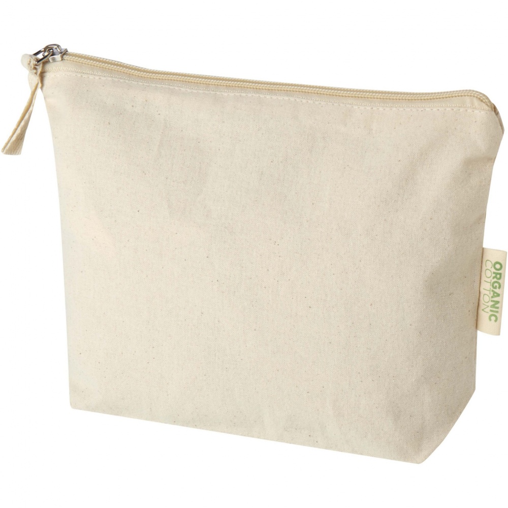 Logo trade corporate gifts image of: Orissa 180 g/m² organic toiletry bag 1L