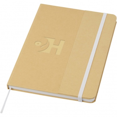 Logo trade promotional merchandise image of: Nelida A5 recycled cardboard hard cover notebook