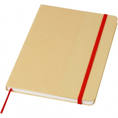 Logo trade promotional gifts image of: Nelida A5 recycled cardboard hard cover notebook