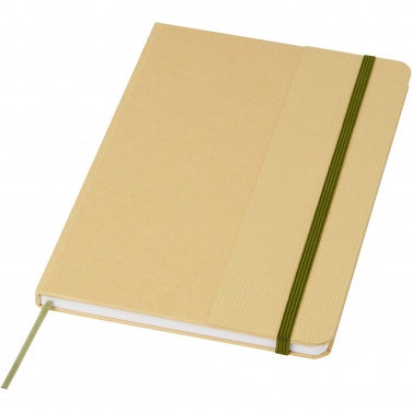 Logo trade promotional gift photo of: Nelida A5 recycled cardboard hard cover notebook