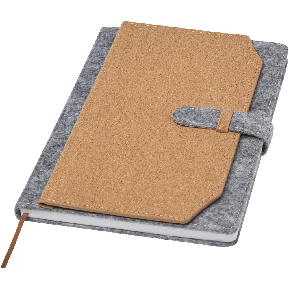 Logotrade corporate gifts photo of: Viviana A5 recycled felt and cork notebook