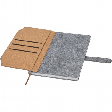 Logotrade promotional gift image of: Viviana A5 recycled felt and cork notebook