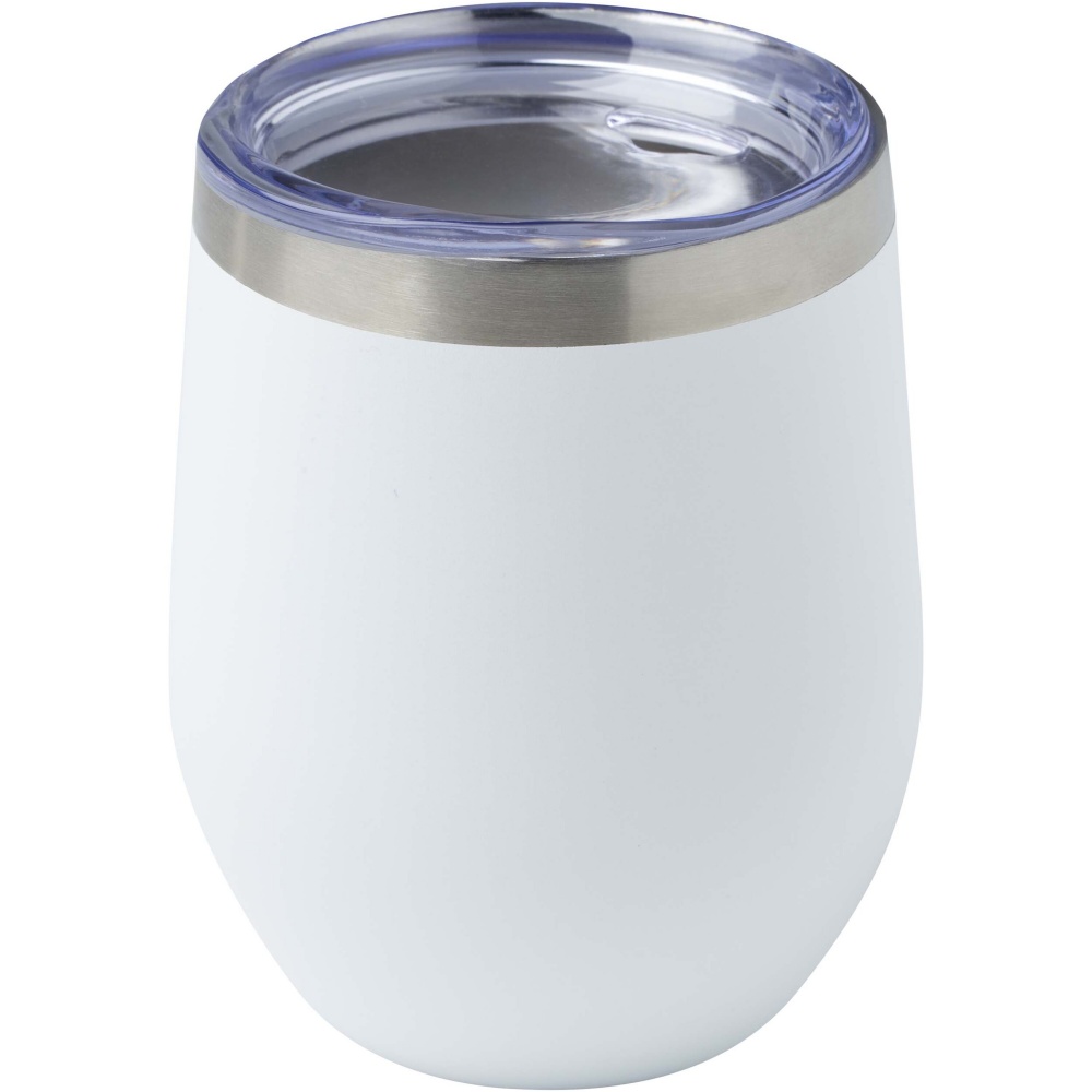 Logo trade corporate gifts image of: Corzo 350 ml RCS certified recycled stainless steel copper vacuum insulated cup