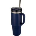 Melbourne 1200 ml RCS certified insulated tumbler with straw, Navy