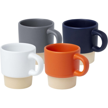 Logo trade promotional gift photo of: Olympia 130 ml stackable expresso cup with clay bottom