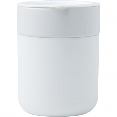 Logo trade business gift photo of: Java 330 ml ceramic tumbler with silicone wrap and plastic lid