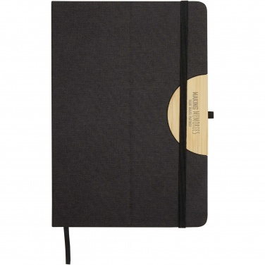 Logo trade advertising products image of: Laura A5 hard cover notebook and ballpoint pen gift set