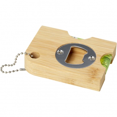 Logo trade corporate gifts picture of: Levo bamboo bottle opener with level 