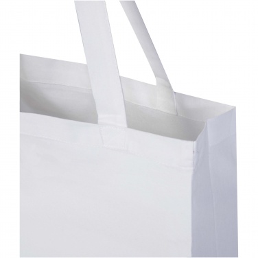 Logo trade promotional gift photo of: Madras 140 g/m² GRS recycled cotton gusset tote bag